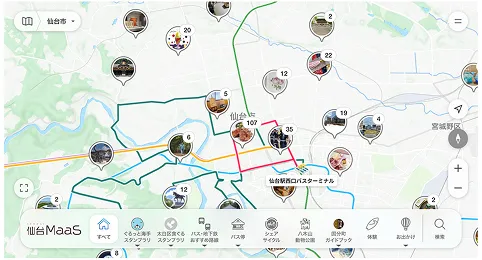 デジタルマップで快適な仙台旅行